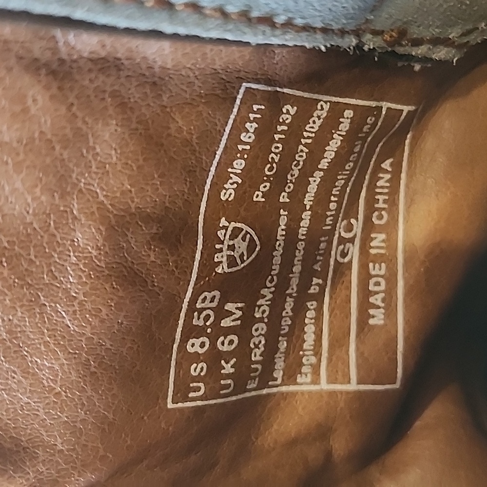 Ariat FATBABY Crock Print Western Boots Size 8.5B - Picture 5 of 12